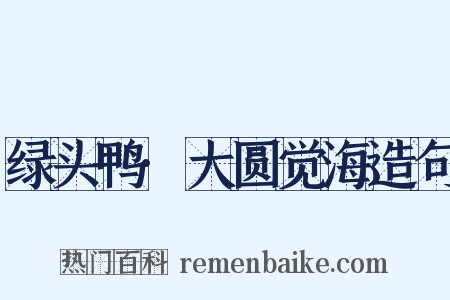 绿头鸭·大圆觉海造句是什么意思的图片